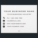 Custom Company Your Business Office Letterhead<br><div class="desc">Business Company Promotional Personalized - Modern Text - Name Professional or Personal Customizable - Add Your Business Name - Company / Business Sector - Industry / Phone / E-mail / Website / Facebook - Contact Information - Choose / Add Your Favorite Background and Text / Font / Colors - Resize...</div>