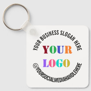 Custom Compeny Logo Social Media Keychain Template