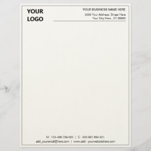 Custom Compny Logo Name Info Letterhead Template
