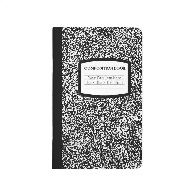 Custom Composition Book Black/White School/Teacher (Front)