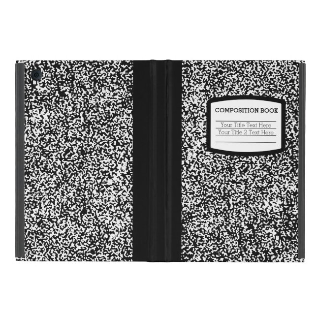 Custom Composition Book Black/White School/Teacher iPad Mini Case (Outside)