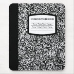Custom Composition Book Black/White School/Teacher Mouse Pad
