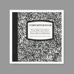 Custom Composition Book Black/White School/Teacher Paper Napkins