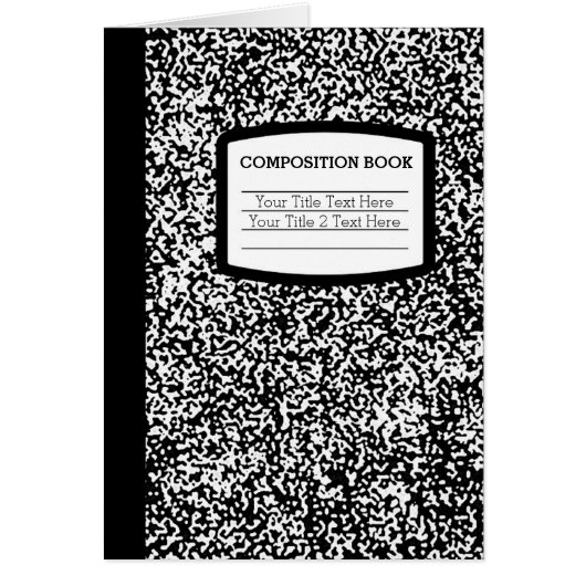 Custom Composition Book Funny School Teacher Cards (Front)