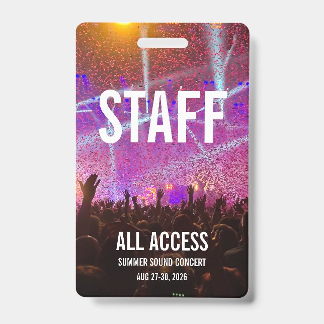Custom Concert Badge (Front)