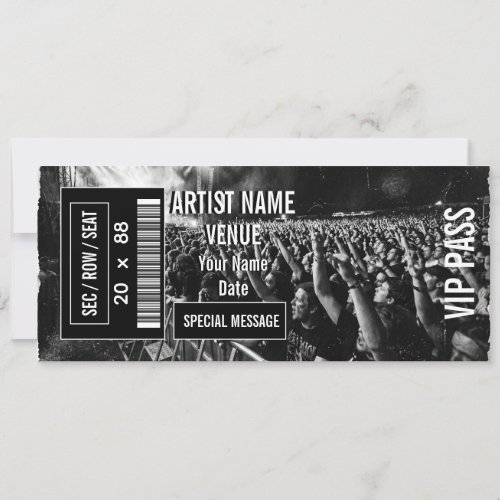 Custom Concert Ticket Gift Idea DIY Event Ticket Invitation