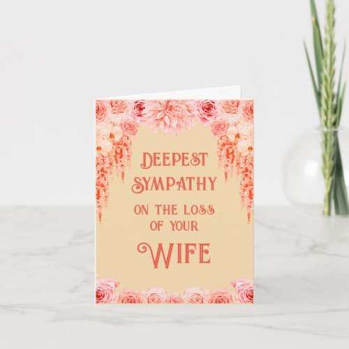 Custom Condolence Message Card For Loss Of Wife