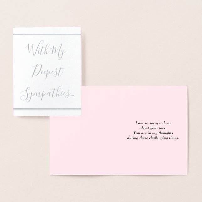 Custom Condolences Card (Display)