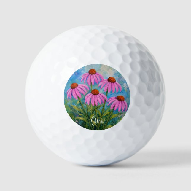 Custom Coneflowers Golf Balls (Front)