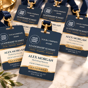Custom Conference Badge Company Logo Event Pass
