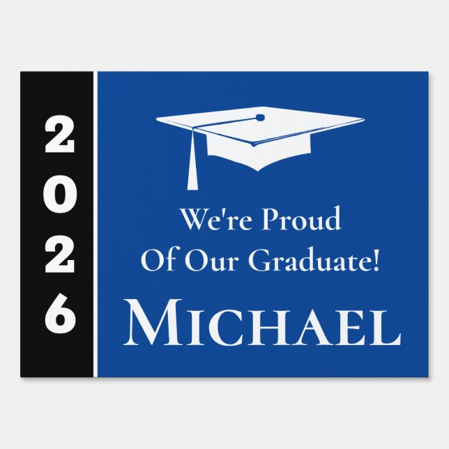 Custom Congrats Grad School Graduation Sign (Front)