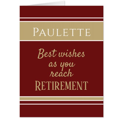 Custom Congrats! Huge retirement card