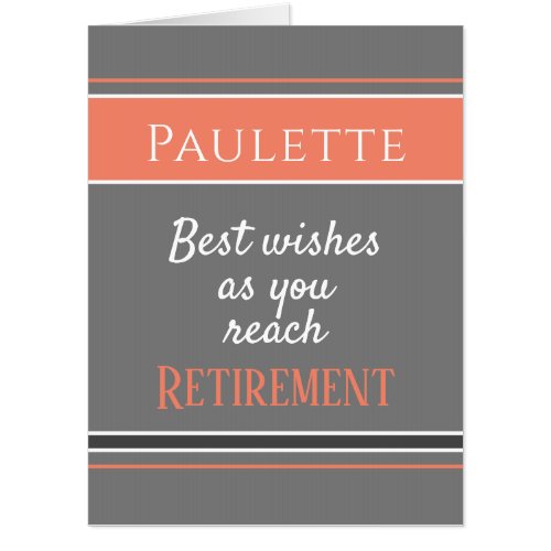 Custom Congrats! Huge retirement card