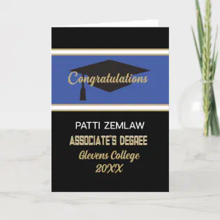 Custom Congrats!! Look! Associate's degree  Card