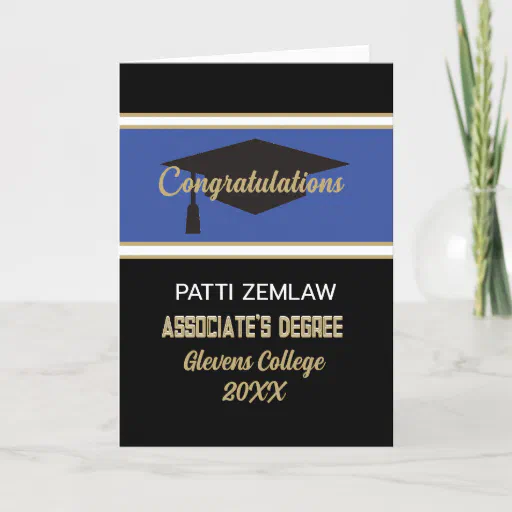 Custom Congrats!! Look! Associate's degree  Card