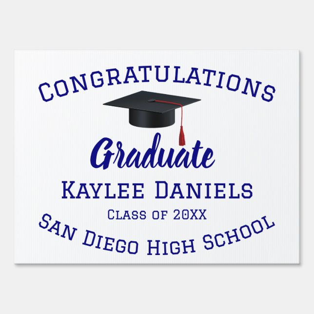 Custom Congratulation Graduate Class of Sign (Front)