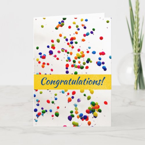 Custom Congratulations Card With Balloons