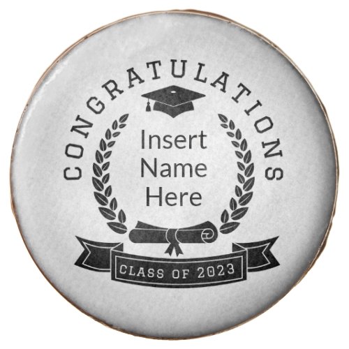 Custom Congratulations Class of 2023 black letter Chocolate Covered Oreo