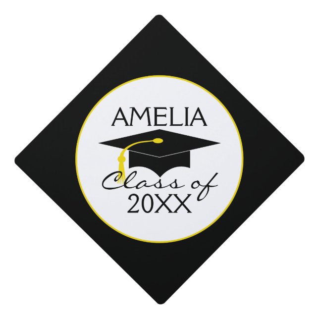Custom Congratulations Class Of Graduation Cap Topper (Front)