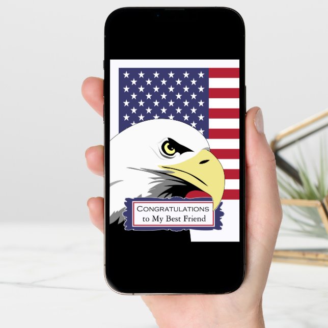 Custom Congratulations Graduation Basic Training Card (Front Digital)