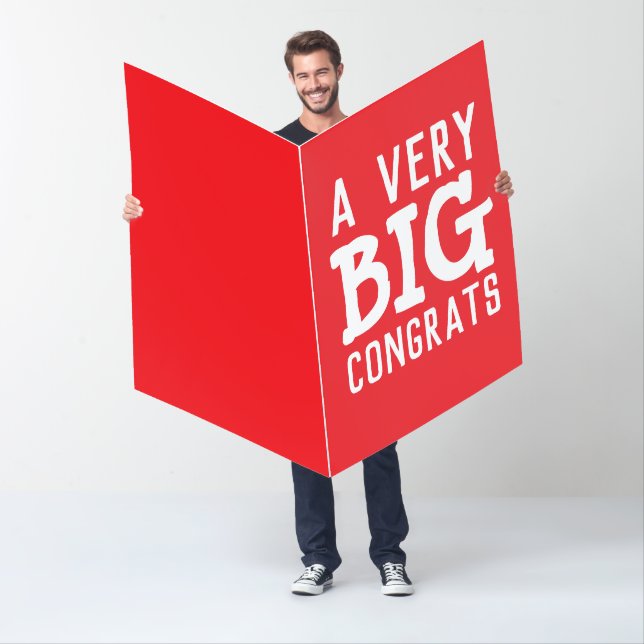 CUSTOM CONGRATULATIONS OVERSIZED BIG GREETING CARD (In Situ)