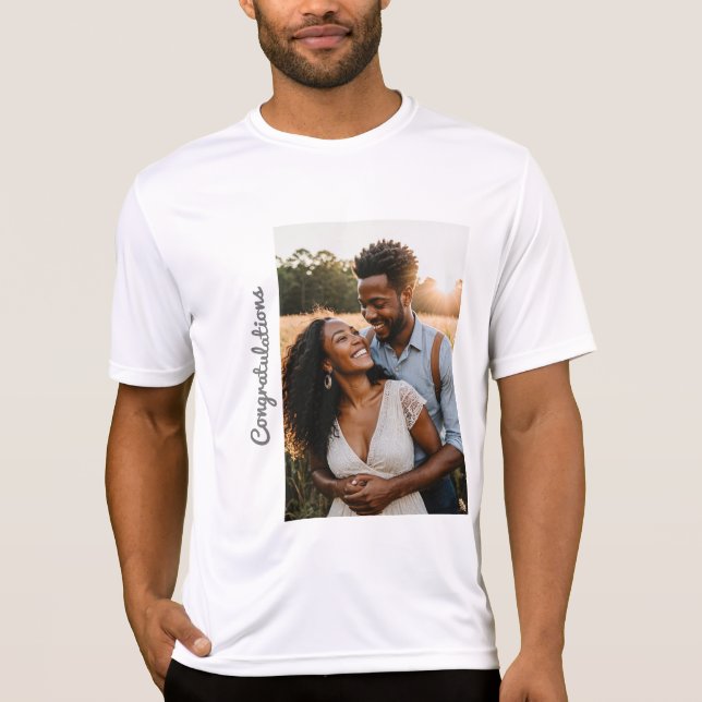 Custom Congratulations T-Shirt – Photo & Text  (Front)