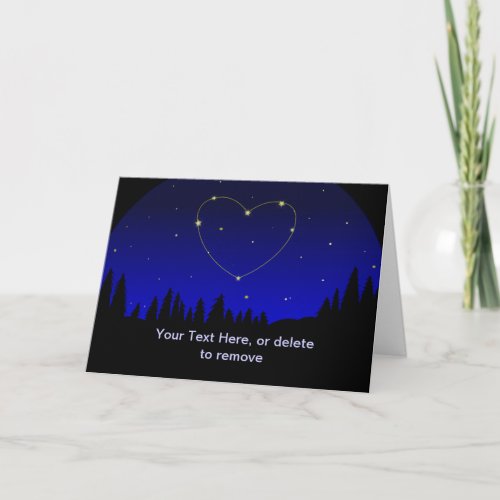 CUSTOM Constellation Star Heart Card