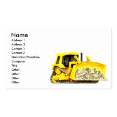 Custom Construction Bulldozer Business Cards 