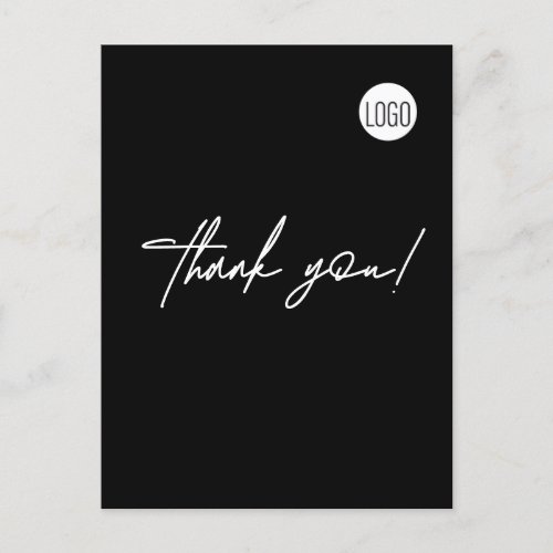 Custom Construction Business Logo Simple thank you Postcard