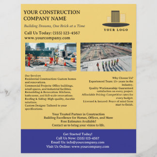 Custom Construction Company Flyer