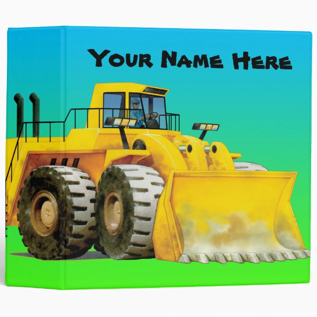 Custom Construction Digger Binder (Front/Spine)