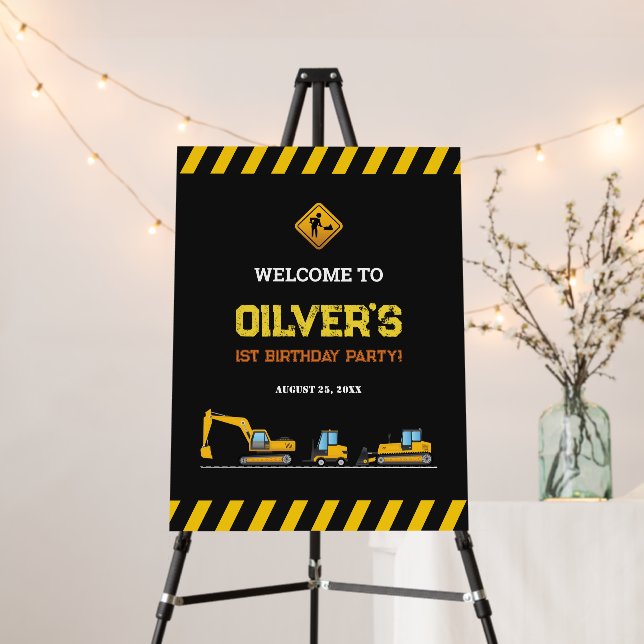 Custom Construction Dump Trucks Welcome Signs (In Situ (Stand))