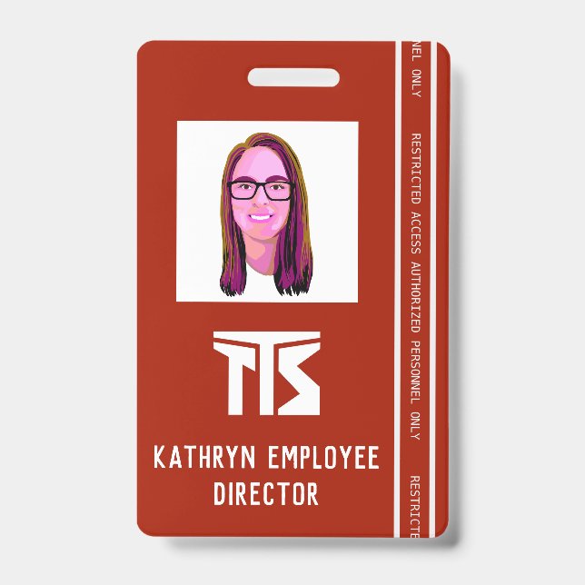 Custom Construction High Risk ID Badge (Front)