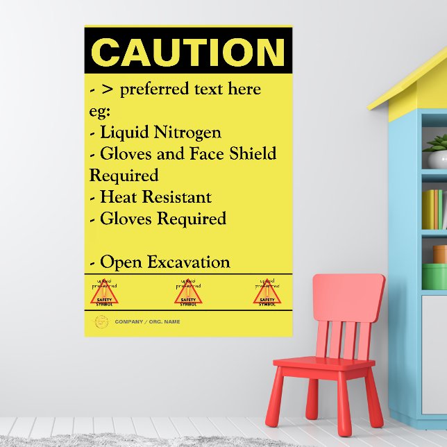Custom Construction Safety Caution Notice Board    Poster (Nursery 1)