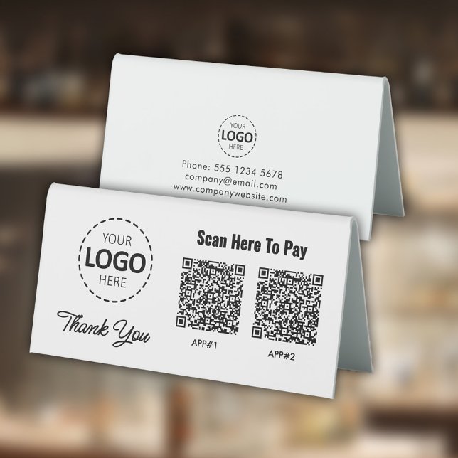 Custom Contactless Payment QR Code  Table Tent (Creator Uploaded)