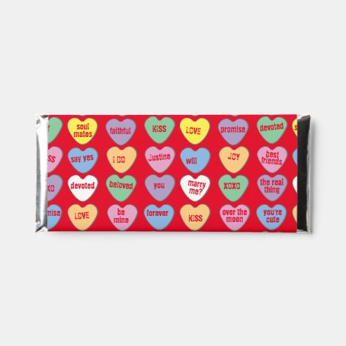 Custom Conversation Hearts Proposal Hershey Bar Favors