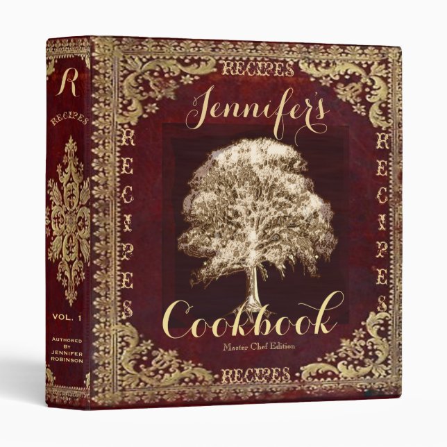 Custom Cookbook for Recipes 3 Ring Binder (Front/Spine)