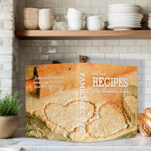Custom Cookie Dough Hearts Family Recipe Binder