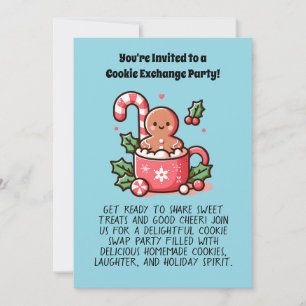 Custom Cookie Exchange Holiday Party Editable Invitation