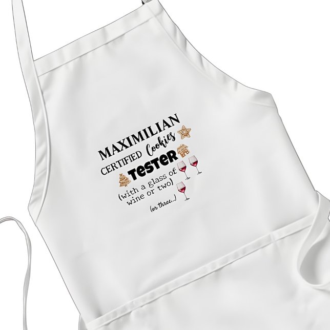 Custom Cookies Tester white  Adult Apron (Creator Uploaded)