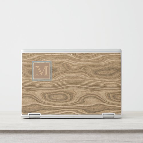 Custom Cool Artistic Abstract Wood Marble Pattern HP Laptop Skin