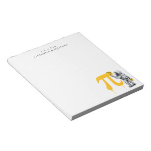 Custom Cool Astronaut Painting Pi Symbol Pi Day  Notepad
