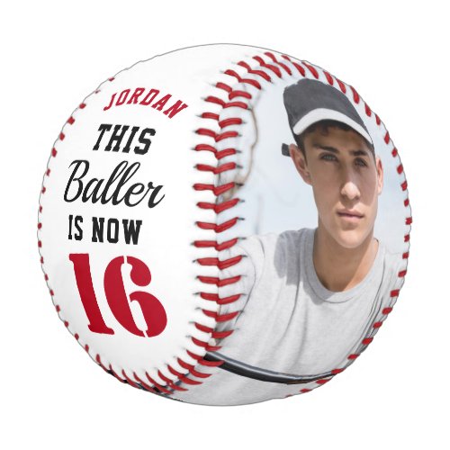 Custom Cool Birthday Gift for Teenager Photo Baseball