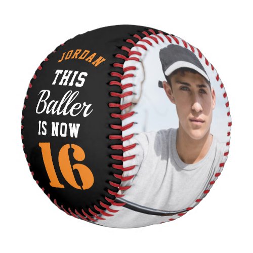 Custom Cool Birthday Gift for Teenager Photo Baseball