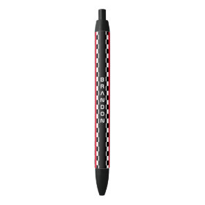 Custom Cool Black And White Checkered Flag Pattern Pen
