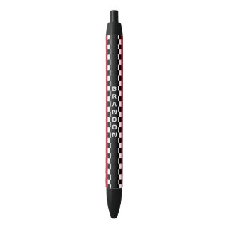 Custom Cool Black And White Checkered Flag Pattern Pen