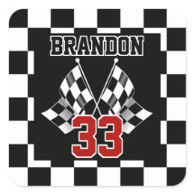 Custom Cool Black And White Checkered Flag Pattern
