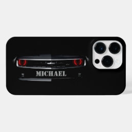 Custom Cool black Chevy Camaro Your name iPhone 14 Pro Max Case