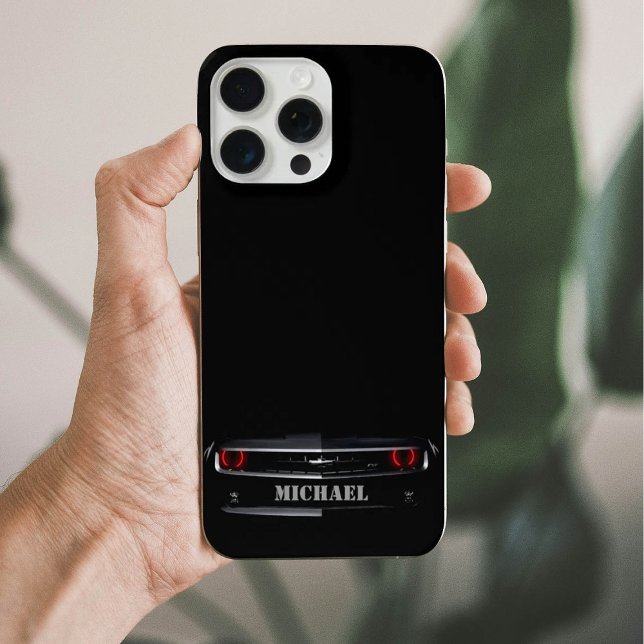Custom Cool black Chevy Camaro Your name iPhone Case (Creator Uploaded)