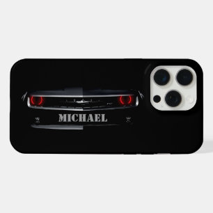 Custom Cool black Chevy Camaro Your name iPhone 15 Pro Max Case